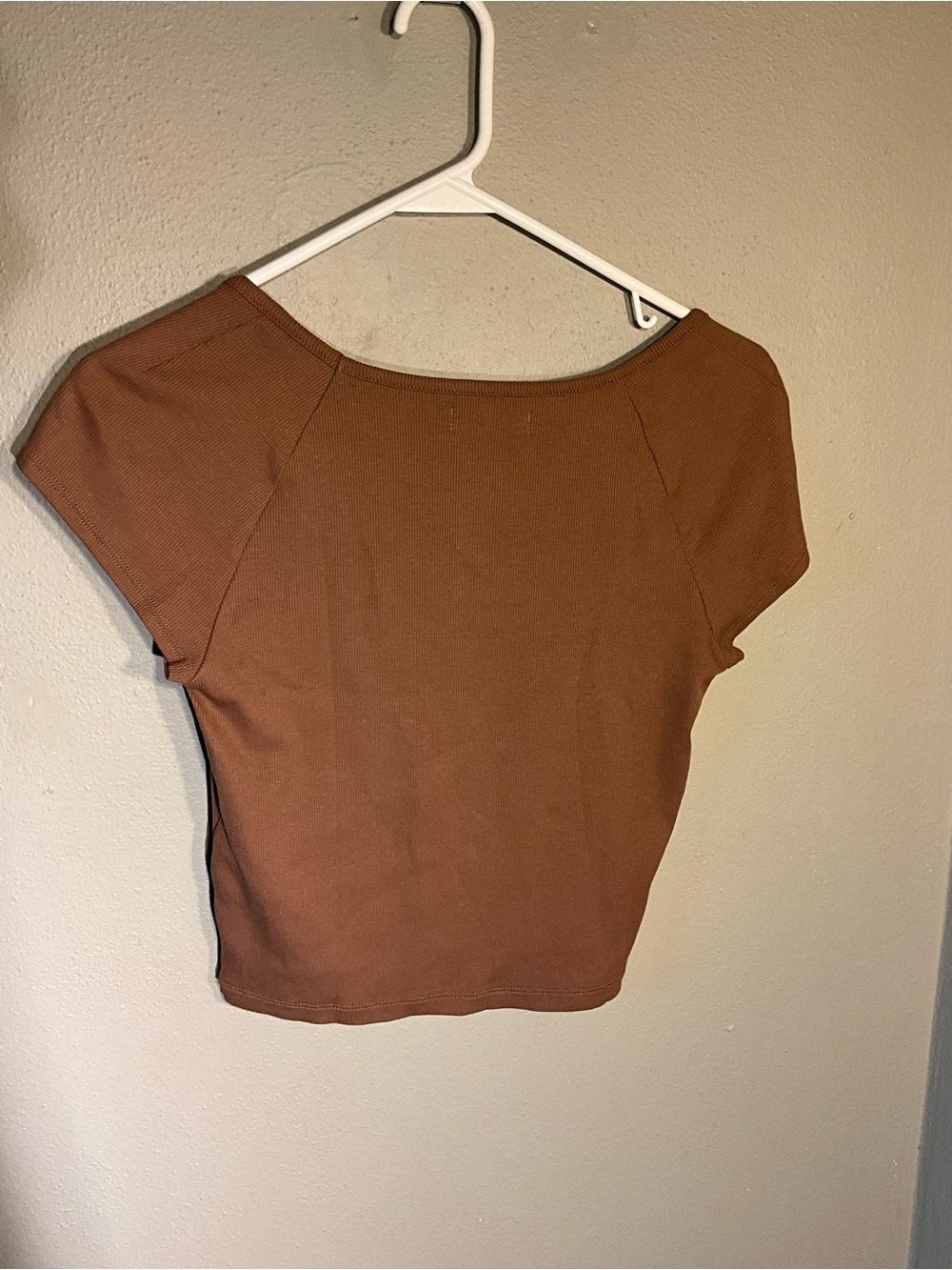Madewell Brown Square-Neck Crop Top M - Picture 3 of 3